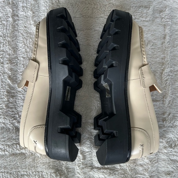 rag & bone Quinn Lug Sole Penny Loafer in Greige/Cream size 37.5 - New! - Picture 8 of 14